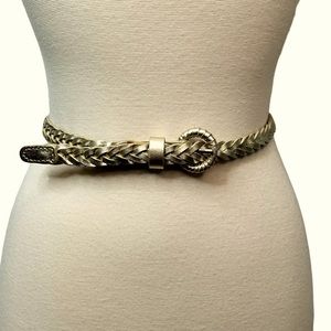 Nordstrom Gold Metallic Braided Belt L